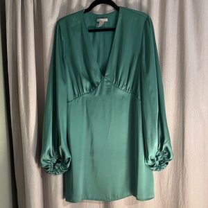 H&M Teal Long Sleeve Dress